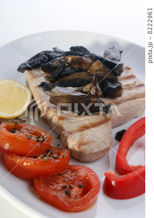 tuna steak with red paprika and tomato tuna steak with red paprika and tomato 8222961