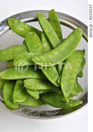 fresh organic mangetout, also known as sugar snap pea 8224237
