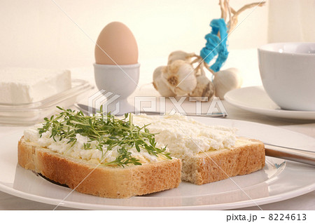 Cottage cheese with some watercress Cottage cheese with some watercress 8224613