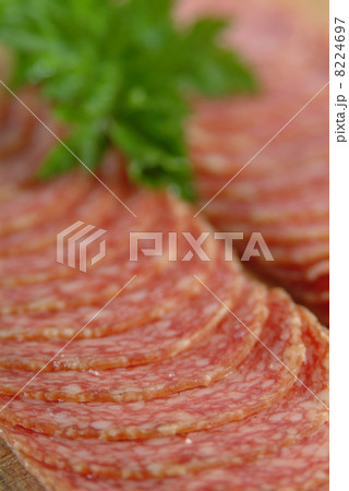 sliced salami sliced salami 8224697