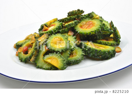 fresh organic karela salad on a plate fresh organic karela salad on a plate 8225210