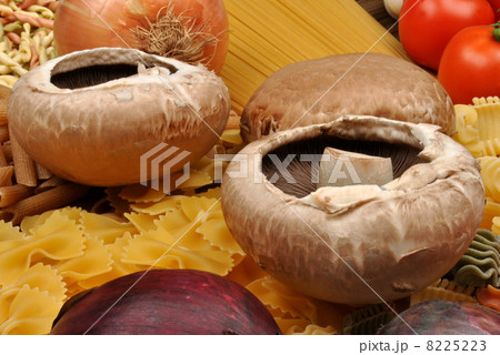 home made pasta with organic mushroom home made pasta with organic mushroom 8225223
