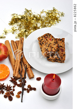 organic spice, orange and apple on a white background 8225862