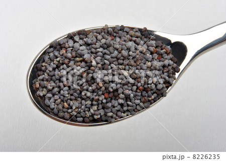 some organic poppy seed on the spoon some organic poppy seed on the spoon 8226235