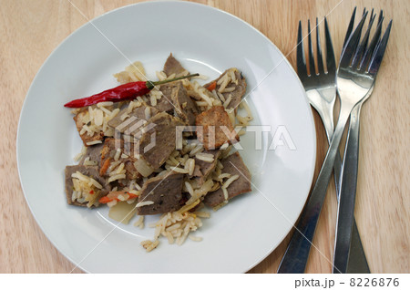 oriental style rice with organic beef oriental style rice with organic beef 8226876