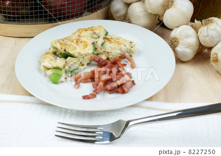 scrambled eggs with organic parsley and bacon scrambled eggs with organic parsley and bacon 8227250
