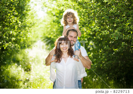 happy family having fun outdoors 8229713