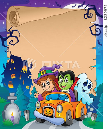 Parchment with Halloween topic 7 8229972