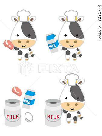 人気ダウンロード かわいい 牛 イラスト 牛乳