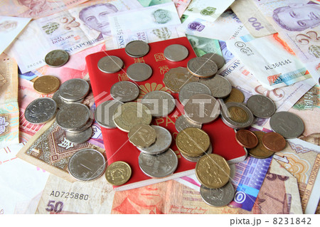 パスポートと紙幣・コイン 8231842