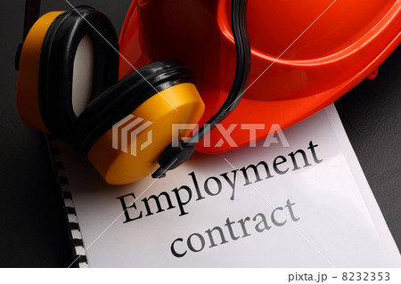 Employment contract with earphones and helmet Employment contract with earphones and helmet 8232353