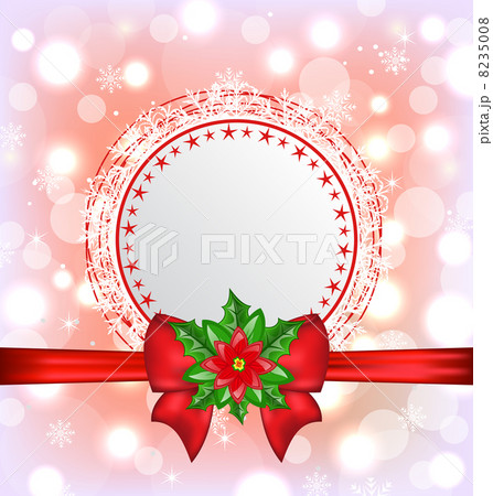 Christmas card with flower poinsettia 8235008