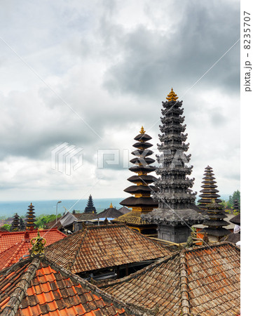 Traditional balinese architecture. The Pura Besakih temple 8235707