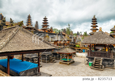 Traditional balinese architecture. The Pura Besakih temple 8235713