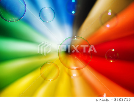 Soap bubbles and multi-coloured background Soap bubbles and multi-coloured background 8235719