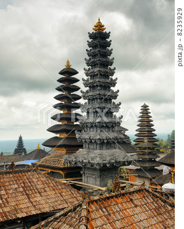 Traditional balinese architecture. The Pura Besakih temple 8235929