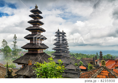 Traditional balinese architecture. The Pura Besakih temple 8235930