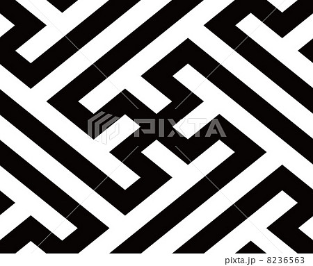 紗綾　和柄　パターン素　背景　ベクター　幾何学模様 8236563