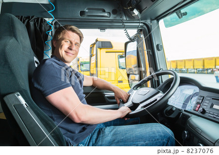 Forwarder or truck driver in drivers cap Forwarder or truck driver in drivers cap 8237076