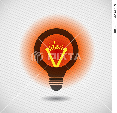 Glowing idea bulb icon concept 8238719