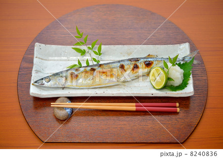 秋刀魚（サンマ）の塩焼き。 8240836