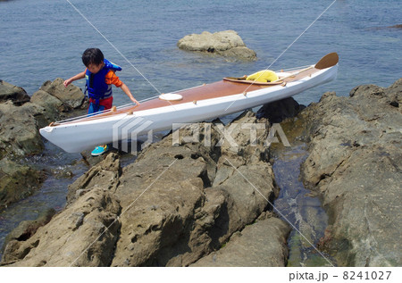 子供と手作りシーカヤック 8241027