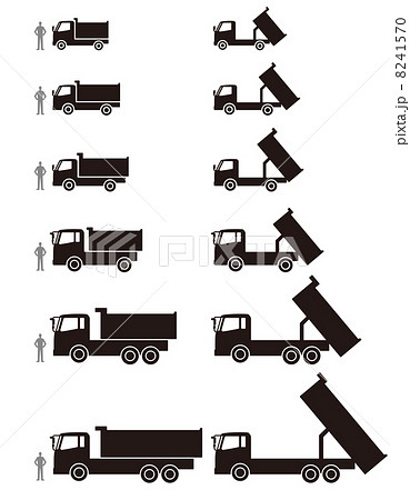 土砂禁深ダンプのイラスト素材