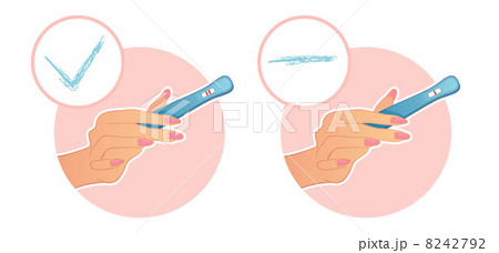Woman's hand holds a test on pregnancy 8242792