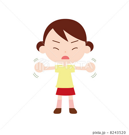 女の子　暴れる 8243520