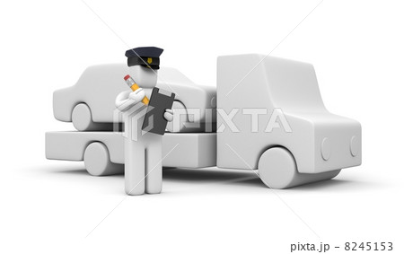 Police officer towing auto 8245153