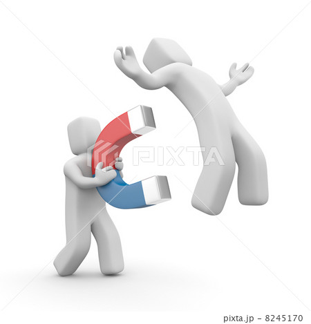 Guy capturing with magnet other guy Guy capturing with magnet other guy 8245170