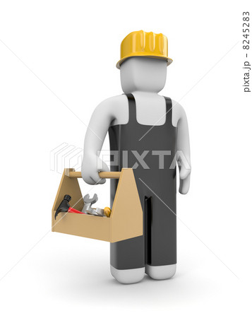 Worker with toolbox Worker with toolbox 8245283