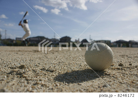 野球のボールと野球少年 8246172