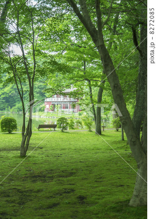 塩沢湖と睡鳩荘 8272085