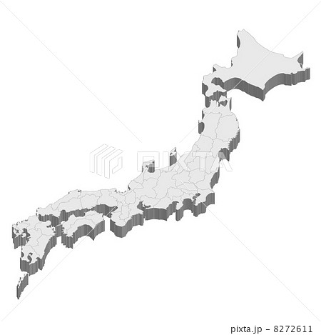 日本地図 日本 地図のイラスト素材