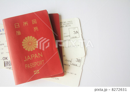 パスポートとボーディングパス 8272631