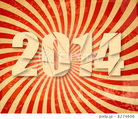 2014 Happy New Year retro background. Vector. 8274606