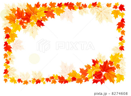 Autumn background with leaves.  Vector illustration. 8274608