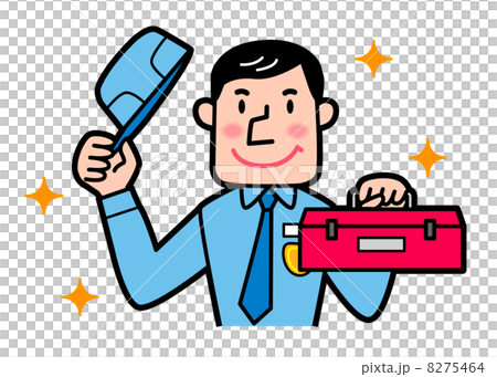 修理、整備をする男性　上半身　脱帽 8275464