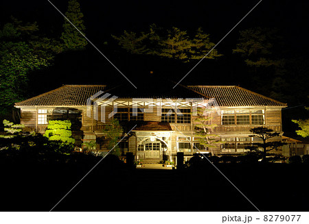 旧吹屋小学校 ライトアップ 旧吹屋小学校 ライトアップ 8279077