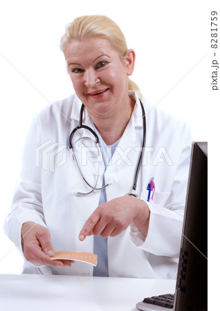 medical staff with a piece of plaster medical staff with a piece of plaster 8281759