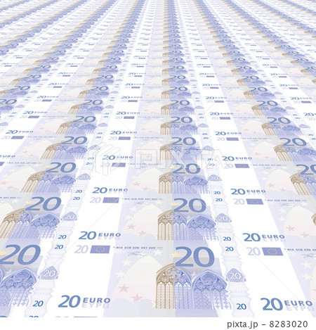 Endless rows of euro banknotes Endless rows of euro banknotes 8283020
