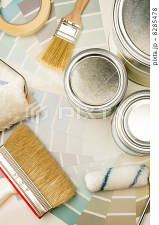 A variety of painting supplies A variety of painting supplies 8285478