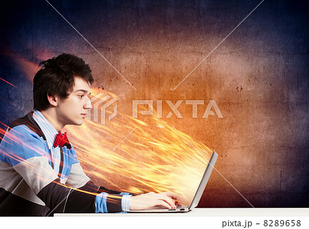 Businessman using laptop Businessman using laptop 8289658