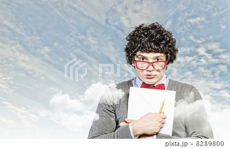Young man with papers Young man with papers 8289800