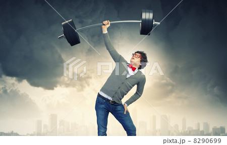 Weight Lifting businessman Weight Lifting businessman 8290699