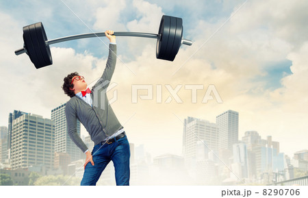 Weight Lifting businessman 8290706