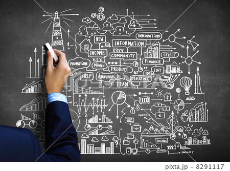 Business chalk sketch 8291117