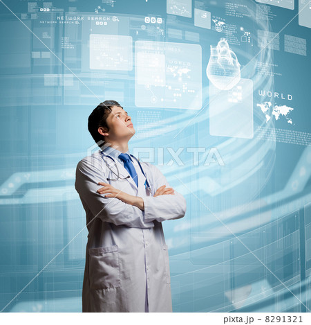 Male doctor thinking Male doctor thinking 8291321