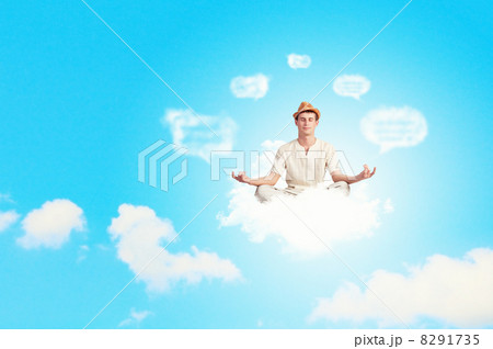 Guy meditating Guy meditating 8291735
